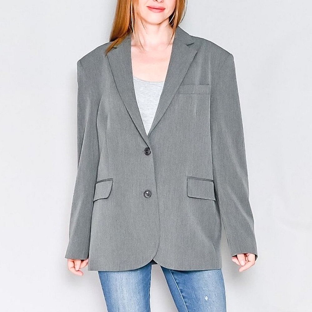 Djerf Avenue Forever Single-Breasted Blazer City Classic Formal Neutral - Picture 2 of 16